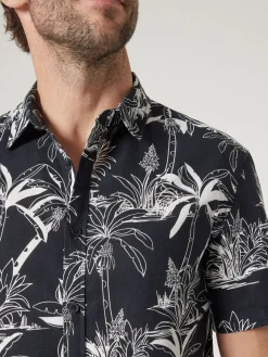 Cheap Jeanswest Short Sleeve Leon Print Shirt Black