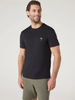 Cheap Jeanswest Short Sleeve Palm Embroidered Crew Tee Black