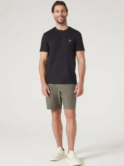 Cheap Jeanswest Short Sleeve Palm Embroidered Crew Tee Black