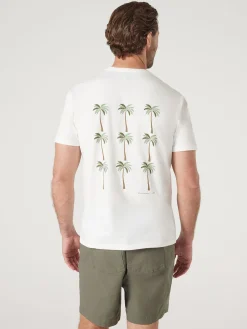 Cheap Jeanswest Short Sleeve Riley Print Crew Tee Cream