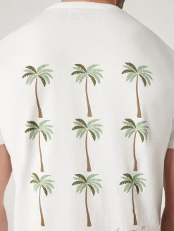 Cheap Jeanswest Short Sleeve Riley Print Crew Tee Cream