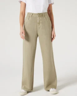 Clearance Jeanswest Sisi Wide Leg Jeans Khaki