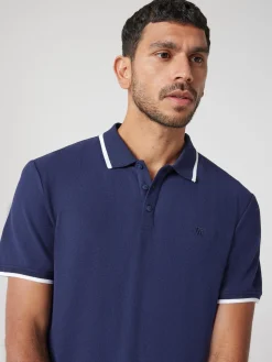 Sale Jeanswest SS Nash Tipped Polo Blue