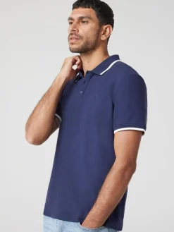 Sale Jeanswest SS Nash Tipped Polo Blue