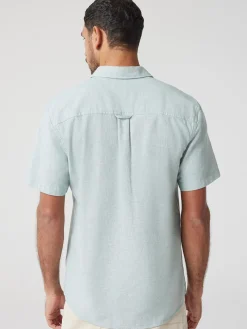 Best Jeanswest SS Wolf Textured Shirt Blue