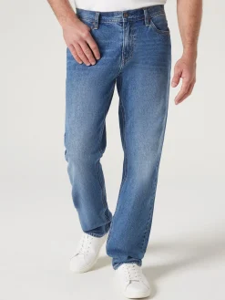 Shop Jeanswest Straight Leg Jeans MidIndigo
